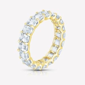Ring Concierge 14k Yellow Gold Petite Emerald Cut White Topaz Ring